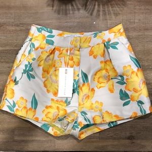 Floral Brocade shorts.